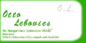 otto lebovics business card